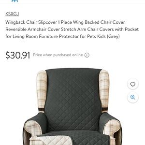 Light grey chair and arms cover - 3 pieces